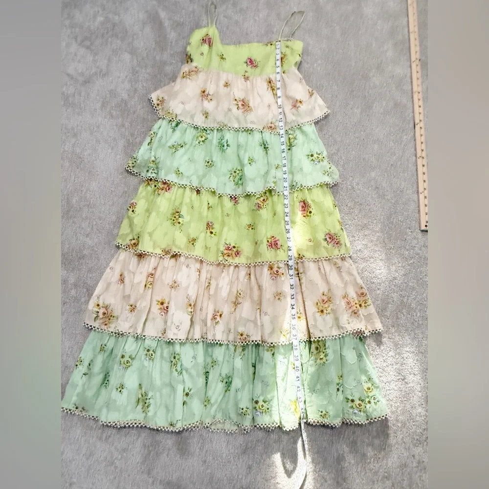 Alemais - Clementine Tiered Dress Multi Pastel Floral - size AUS 12 or US 8 - Picture 7 of 16